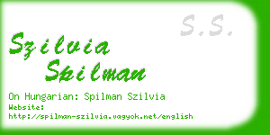 szilvia spilman business card